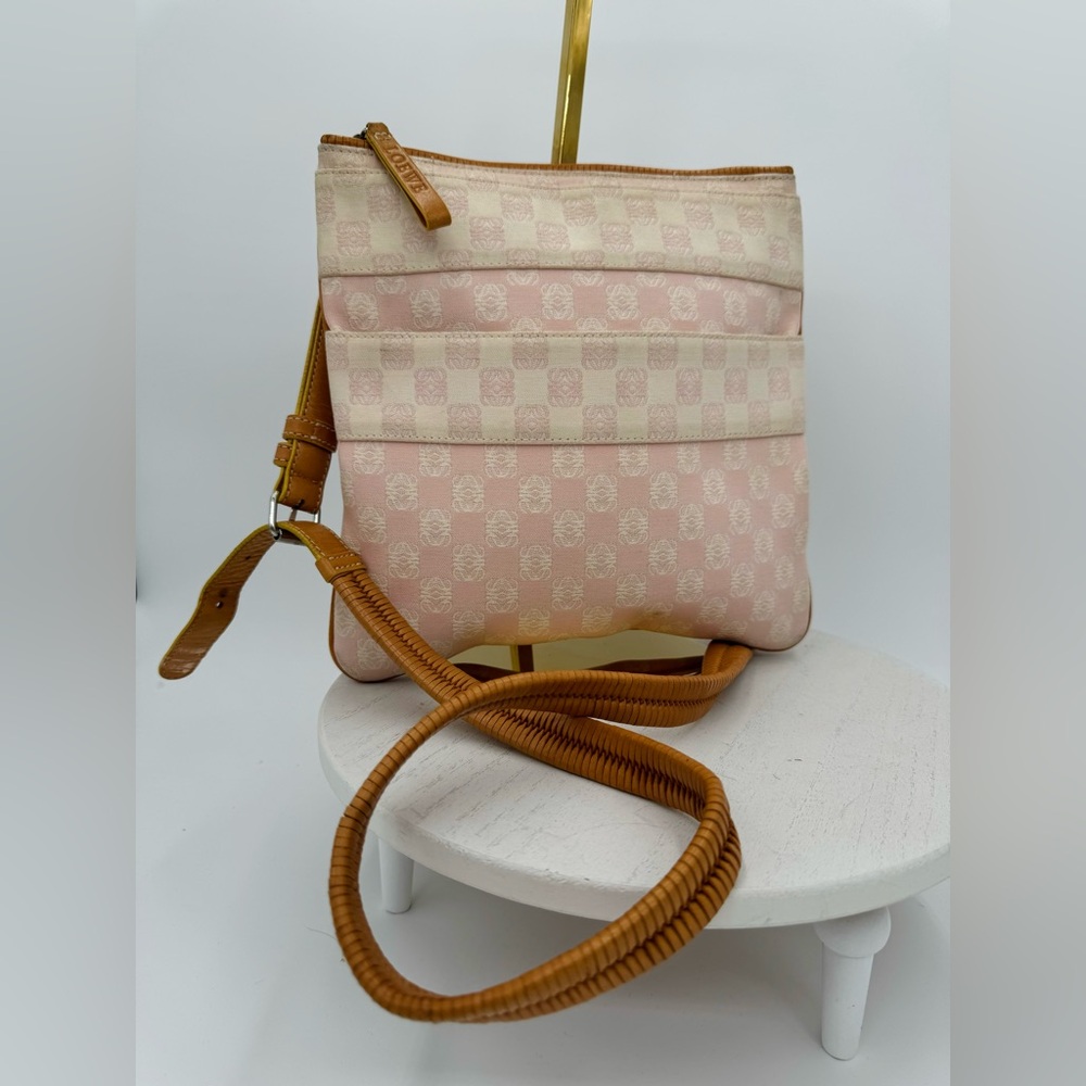 LOEWE Pink Canvas Crossbody Bag